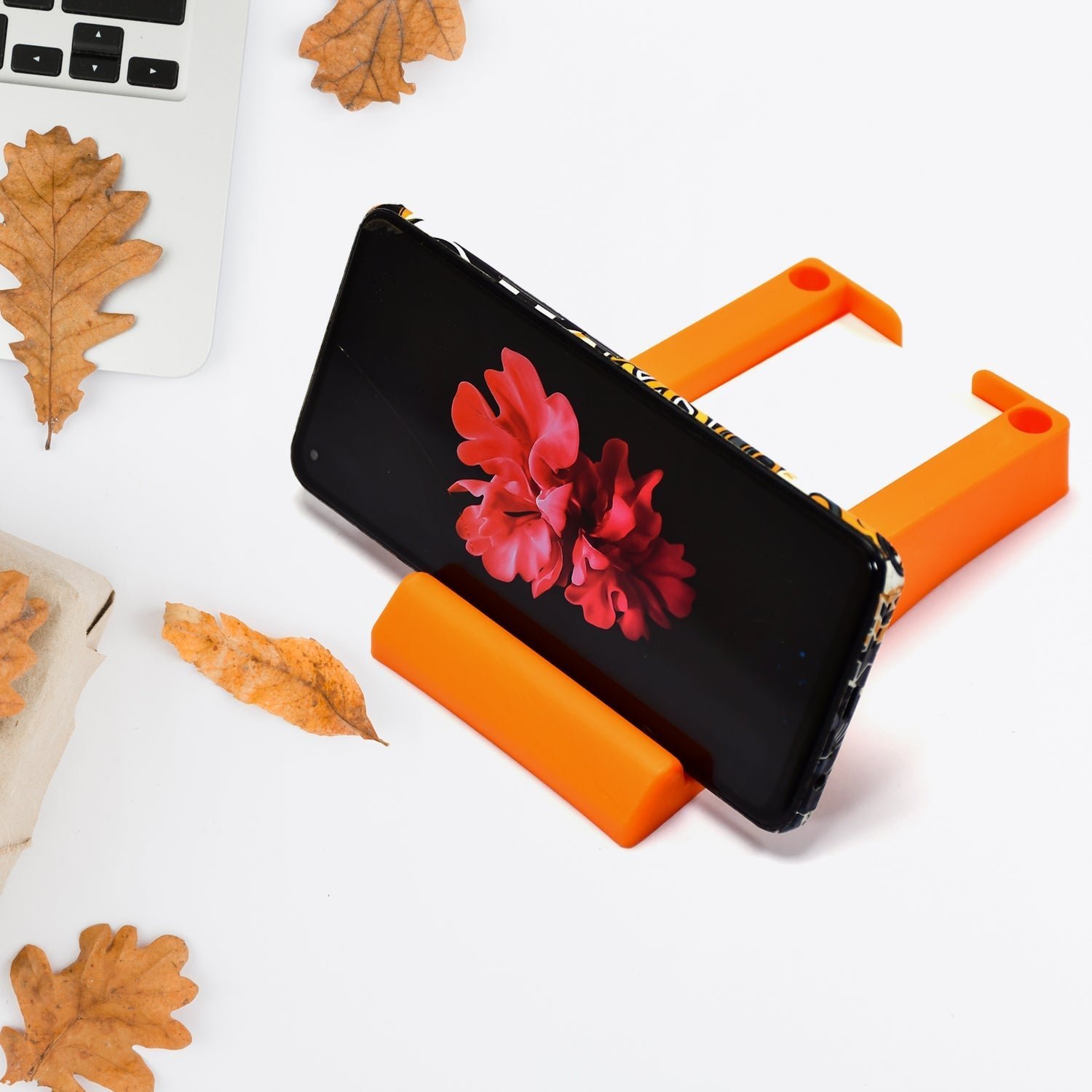 Plastic Business Card & Mobile Holder � Space-Saving Desk Organizer