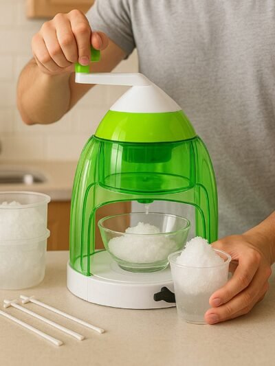 Manual Ice Crusher – Portable Snow Cone Maker with Hand Crank