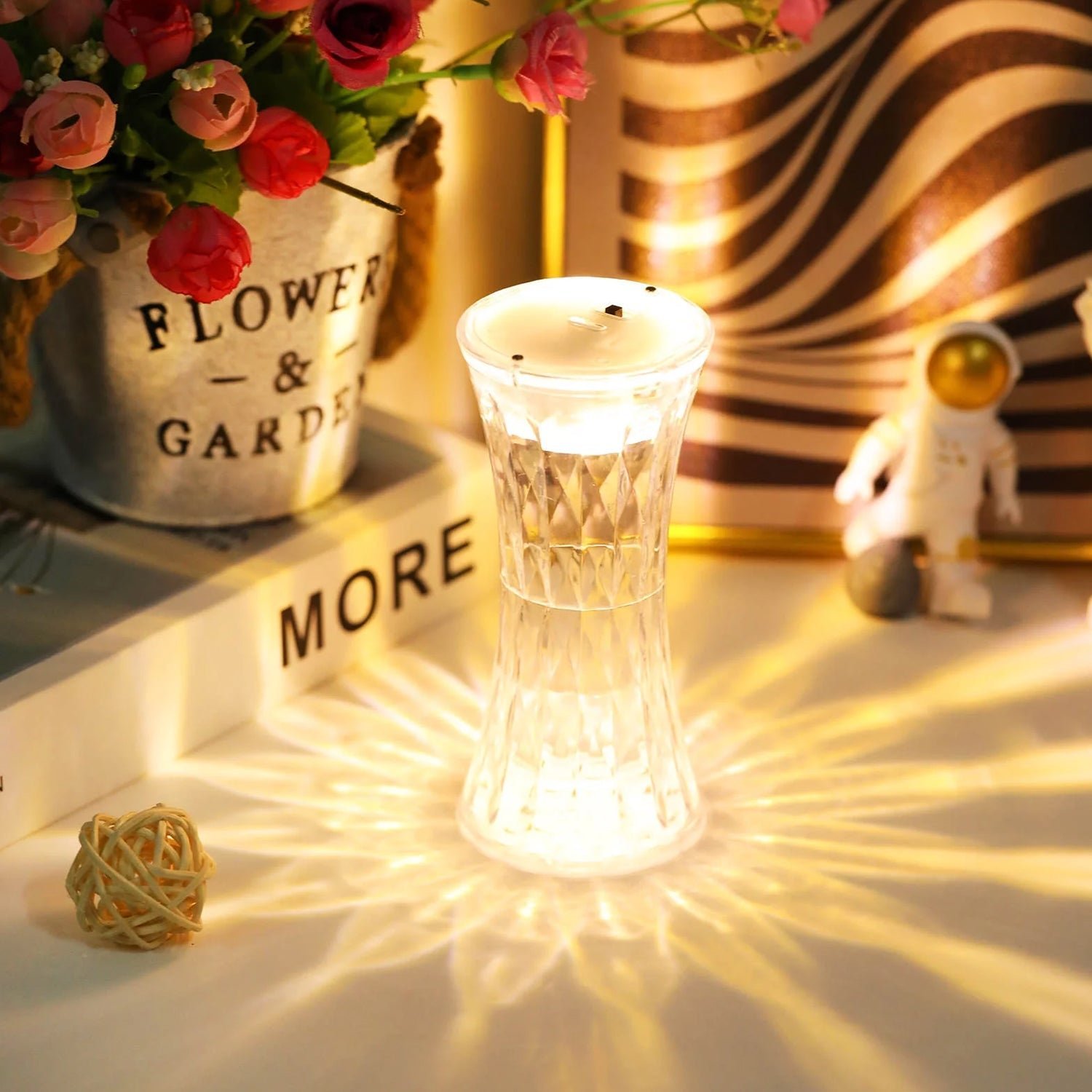 Crystal Night Light – Soft Glow Table Lamp for Bedroom | Indo Glow