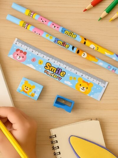 Kids Stationery Set – Wooden 5-Piece School Kit | Writezo