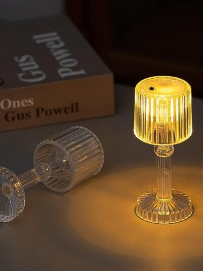 Crystal LED Desk Lamp – Portable Acrylic Glow | Deskrova
