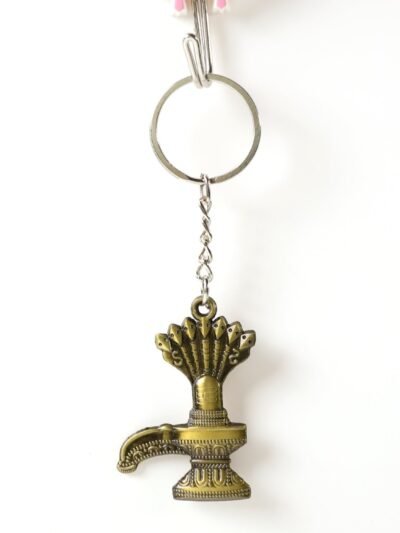 Lord Shiva Shivaling Metal Keychain – Durable Spiritual Accessory