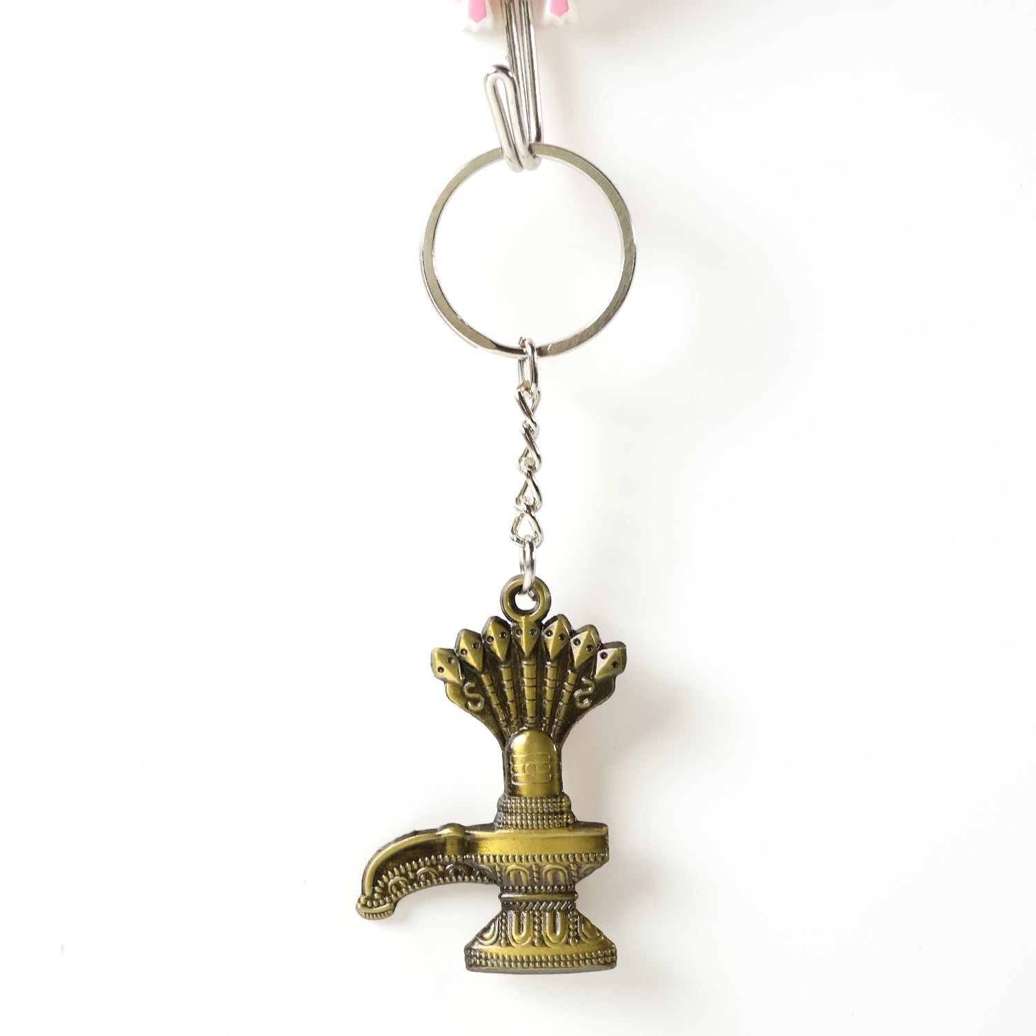 Lord Shiva Shivaling Metal Keychain – Durable Spiritual Accessory