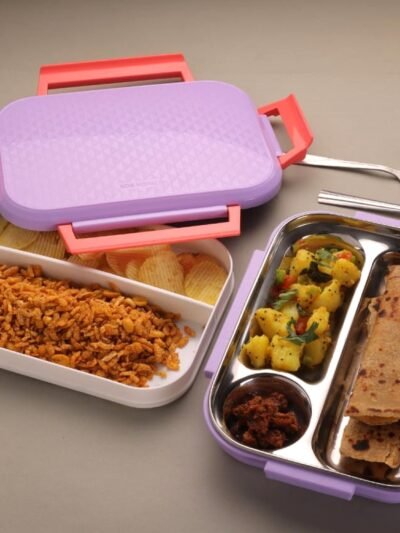 Steel Lunch Box – Multi-Compartment Tiffin for Office & School | Lunchie Bunchie