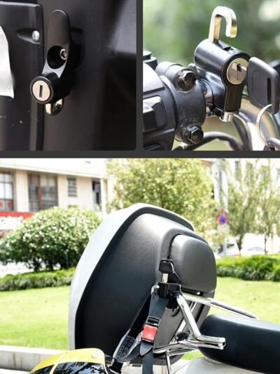 Helmet Lock for Motorcycles – Heavy-Duty Handlebar Security