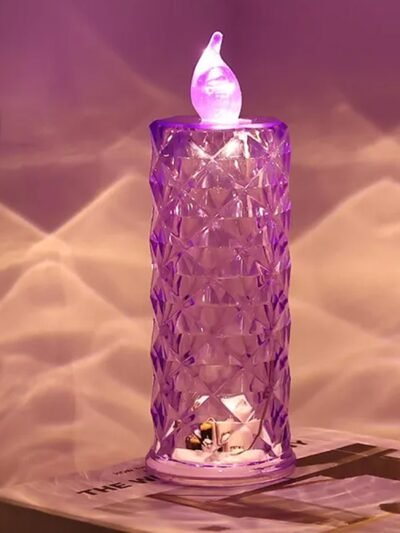 Crystal Candlelight – Multicolor Decorative Candle for Diwali | Styleva