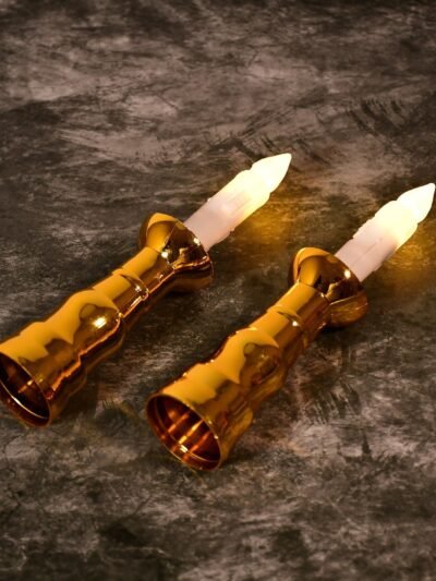 Flameless LED Candle Lights – Gold Base, Suction Cups | Styleva
