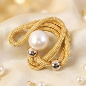 Decorative Curtain Tieback – Elegant Pearl Accent & Braided Rope