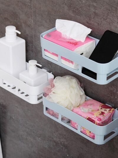 Shower Corner Caddy – Wall-Mounted Suction Shelf | Mist & Relax