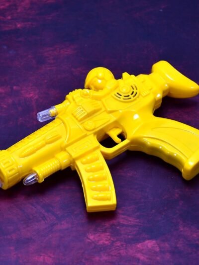 Musical Transparent Toy Gun – Rainbow Light & Gear Play | Colorful Creations