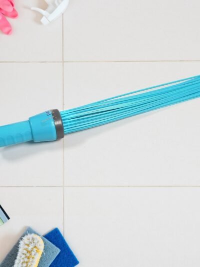 Plastic Stick Broom – 44 Flexible Bristles for Floors | Pro Clean