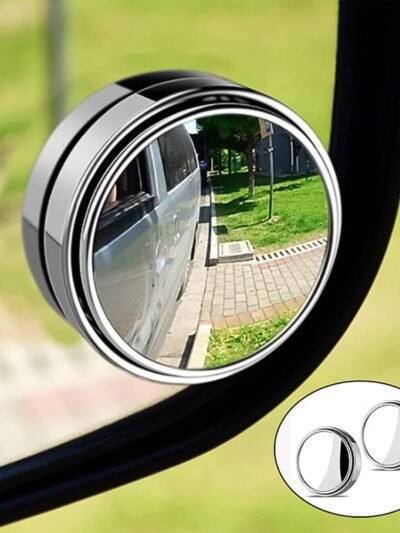 Car Blind Spot Mirror – HD Glass, 360° Adjustable (2 Pc) | Velvet Wheels