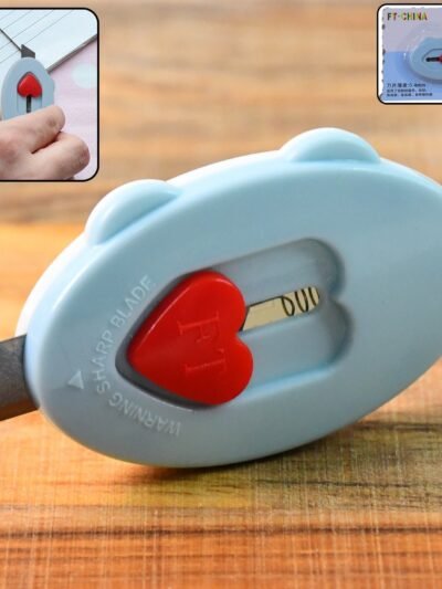 Mini Utility Cutter – Compact Knife with Heart-Shaped Safety Lock