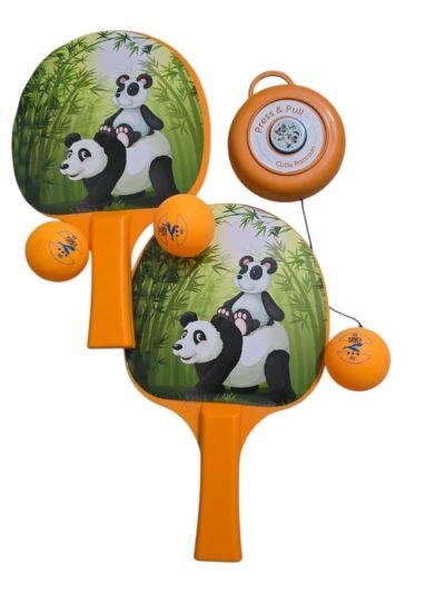 Hanging Table Tennis Trainer Set – Kids Indoor Paddle with Panda Design