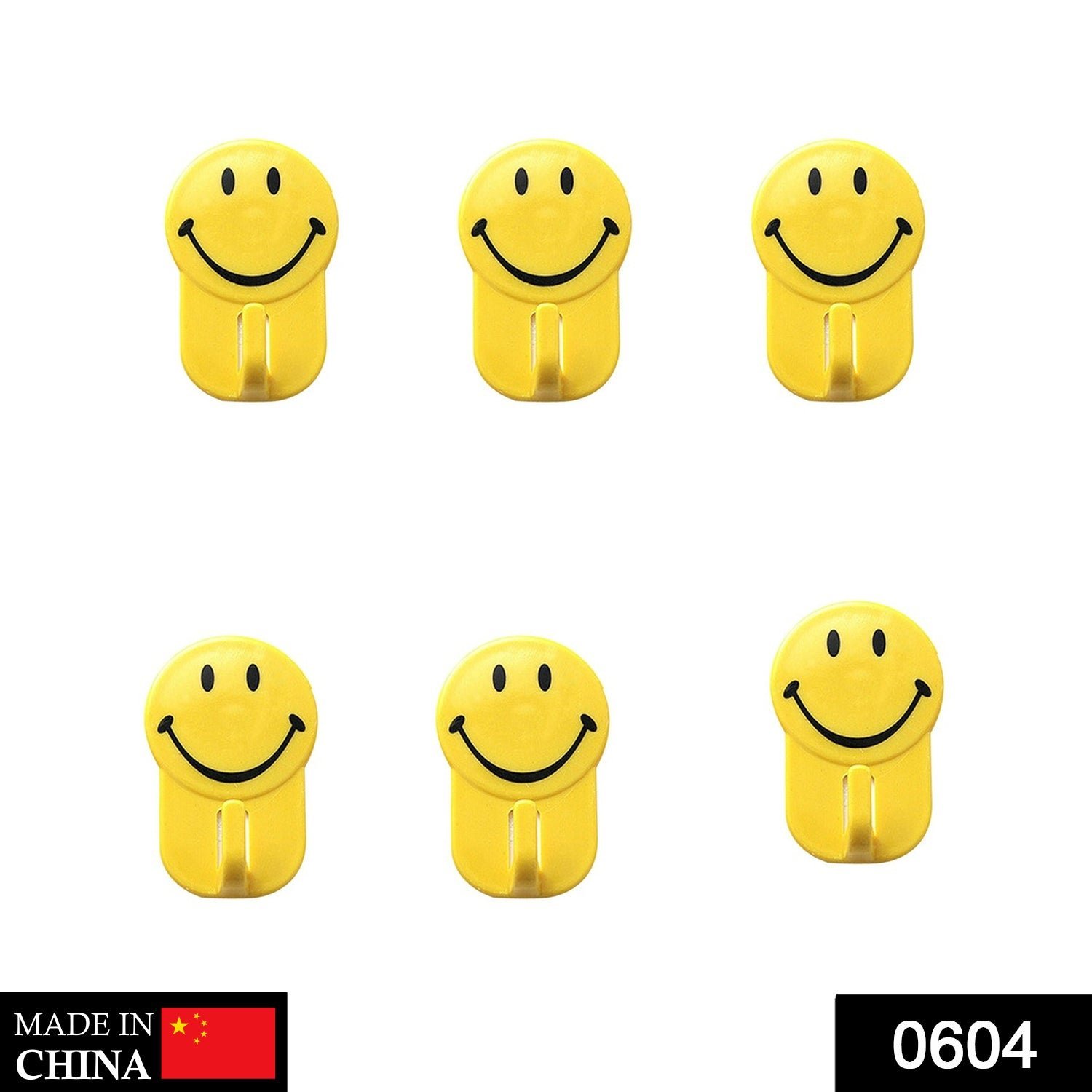Smiley Face Hooks – 1 Kg Load, 6 Pcs | GlimmerHome