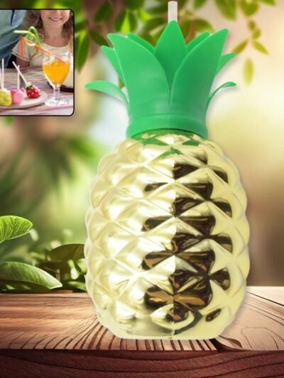 Pineapple Cup with Straw – Tropical Party Tumbler | Indo Glow