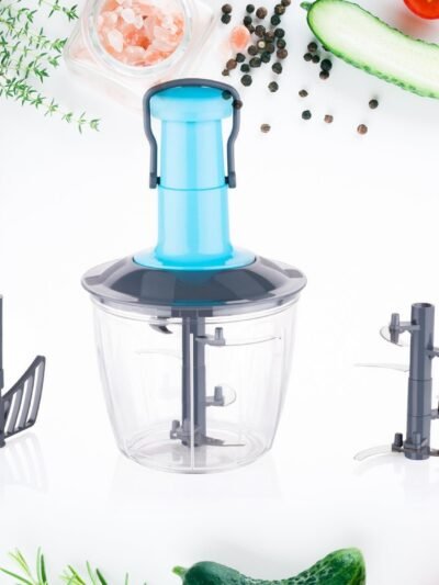 Manual Vegetable Chopper 6-Blade Stainless Steel – 950ML | XcelCraft