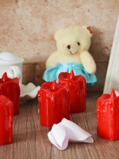 Flameless LED Candles – 24pc Multicolor Melted Design | Fresova