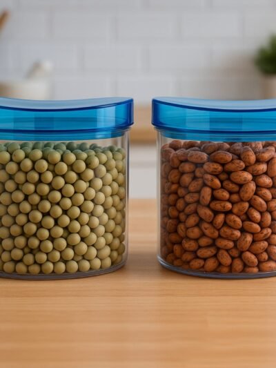 Airtight Kitchen Jar Set – Unbreakable Storage (2 Pcs) | Velvet Wheels
