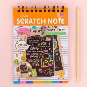 Rainbow Art Scratch Book – 10 Pages & Tool | Colorful Creations