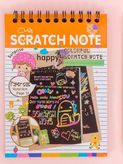 Rainbow Art Scratch Book – 10 Pages & Tool | Colorful Creations