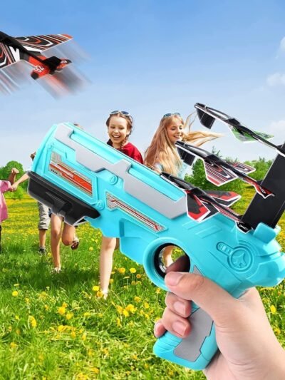 Airplane Launcher Toy – 5 Foam Planes & Gun | Play & Move