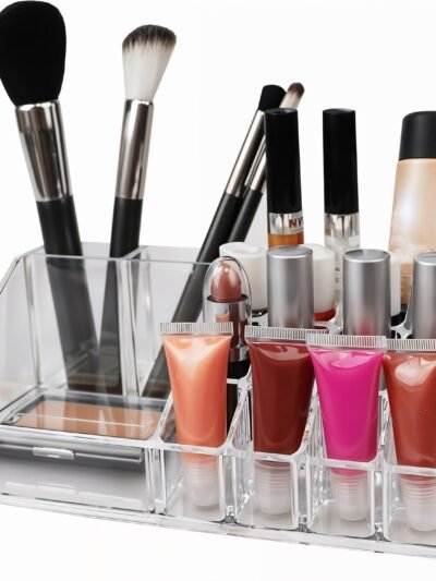 Acrylic Makeup Organizer – 16 Clear Compartments for Cosmetics