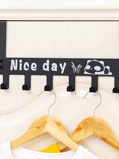 Over Door Hook Rack – 6 Heavy-Duty Carbon Steel | Indo Glow