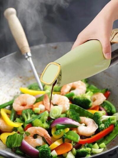 Oil Dispenser 500ml – Auto Open Lid, Non-Drip Bottle | Own Hydrate