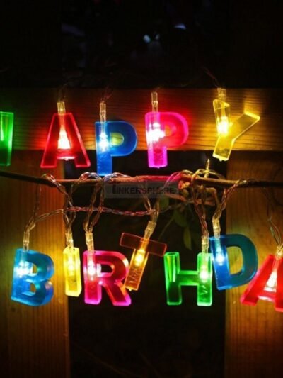 Happy Birthday LED String Lights � Battery Operated Multicolour | Indo Glow