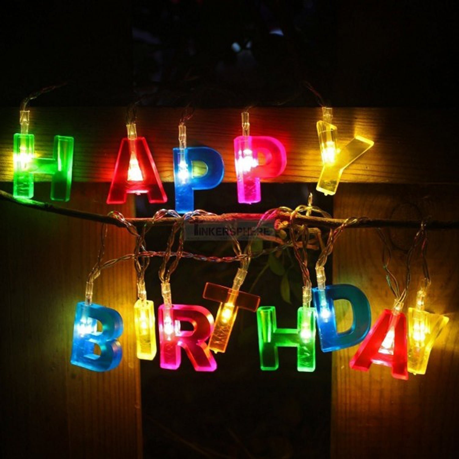 Happy Birthday LED String Lights � Battery Operated Multicolour | Indo Glow