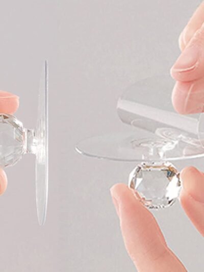 Crystal Cabinet Knob – Self-Adhesive Diamond Design | GlimmerHome