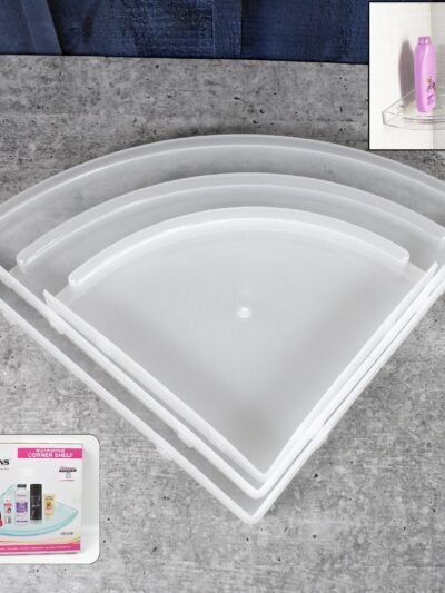 Plastic Corner Shelf Set � 3 Pcs Wall Mounted | Bathora
