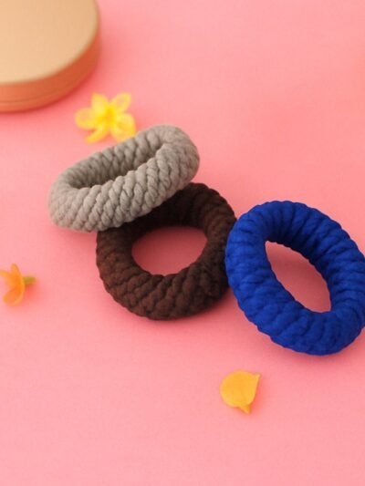 Tyre Shape Hair Bands – Multicolour, Secure Hold | Calm & Curl