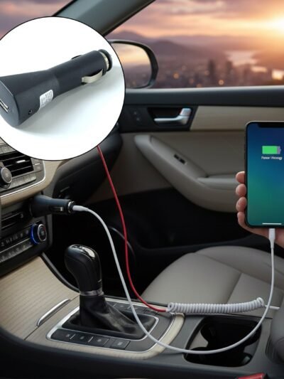 12V Single USB Car Charger Adapter – Compact Mobile Car Charger