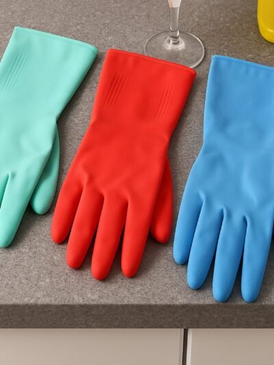 Rubber Cleaning Gloves – Long Cuff Water-Resistant Protection