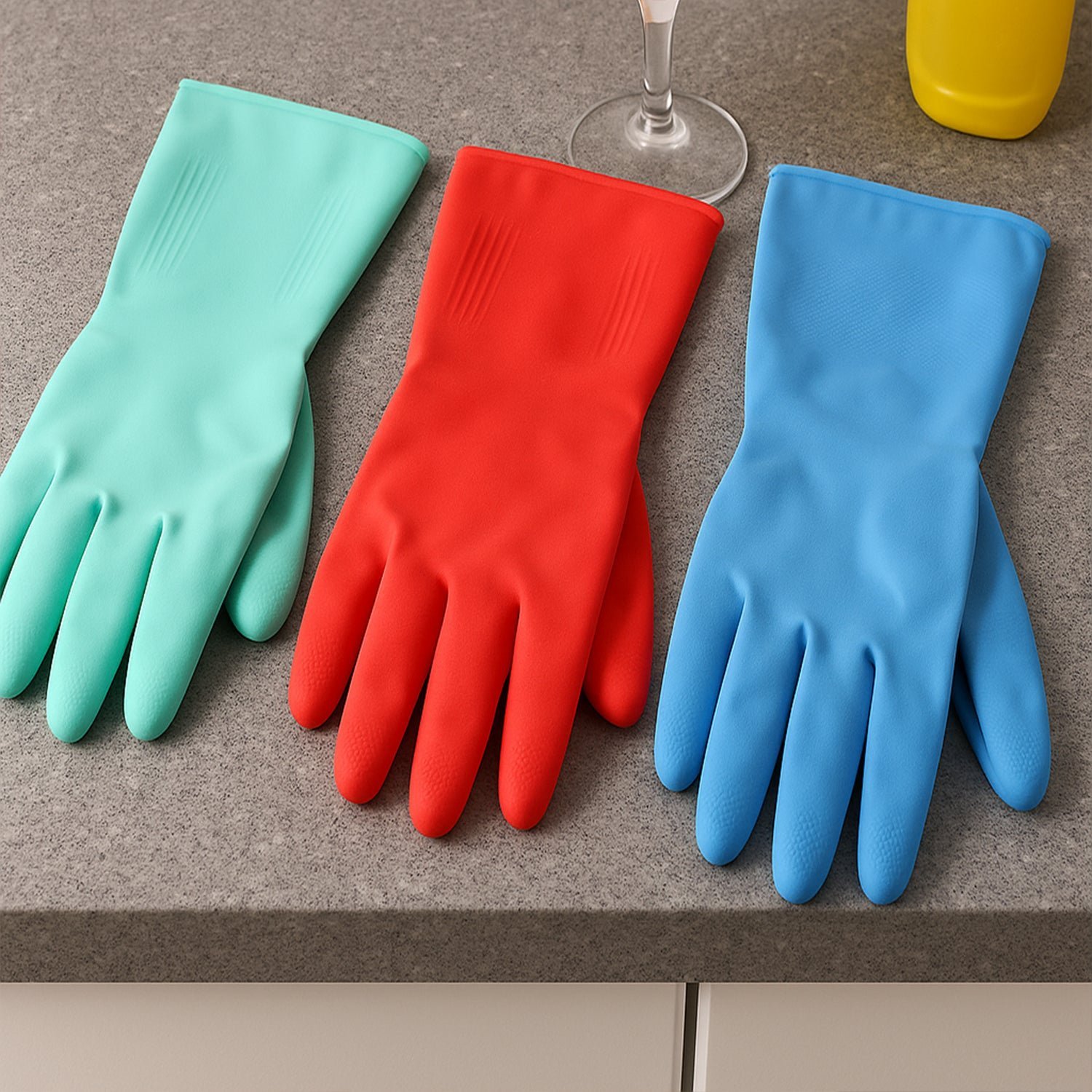 Rubber Cleaning Gloves – Long Cuff Water-Resistant Protection