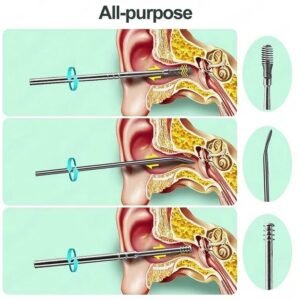 Stainless Steel Ear Cleaning Kit – 6-in-1 Precision Tools