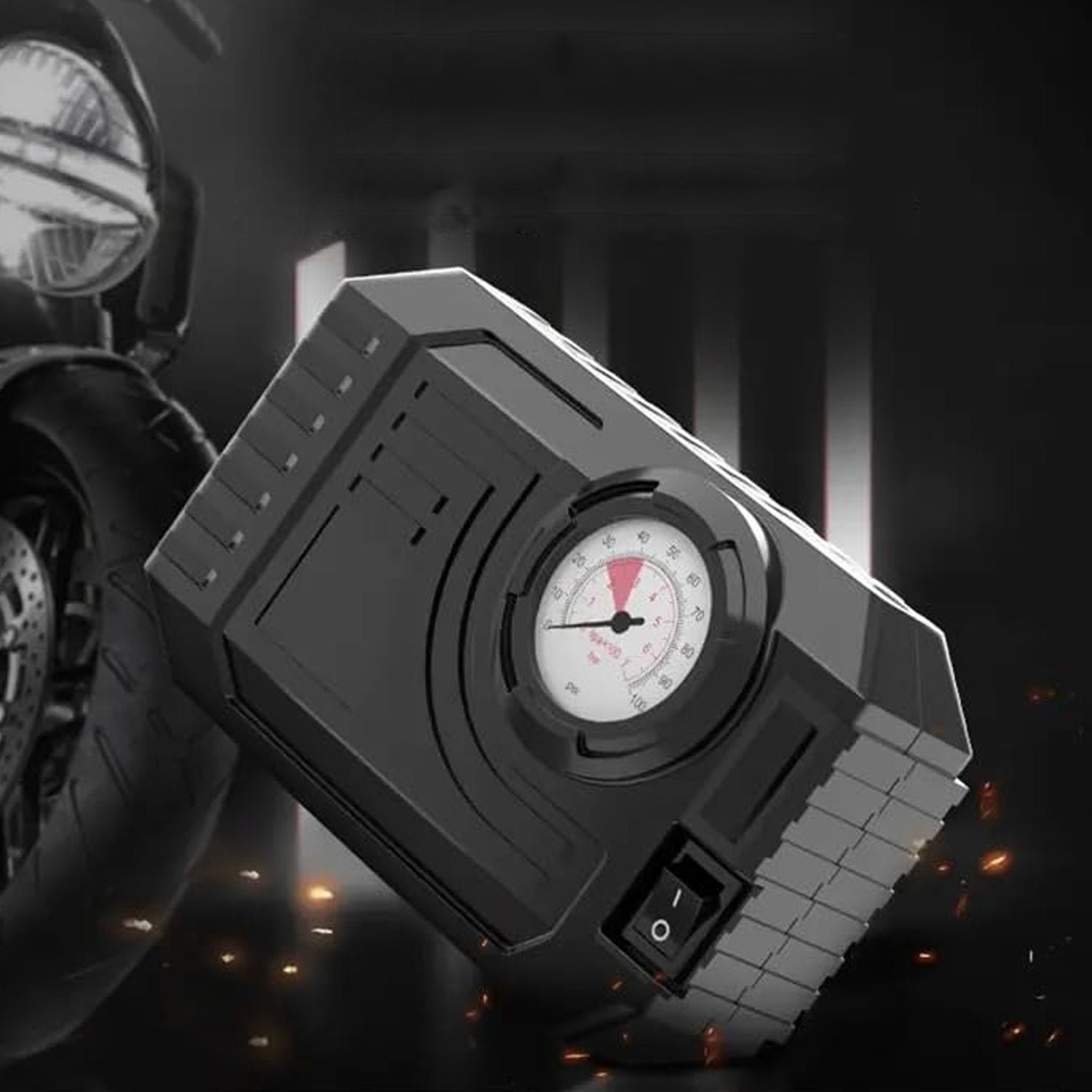 Portable Tire Inflator – 12V Air Compressor with Gauge | RaceVault
