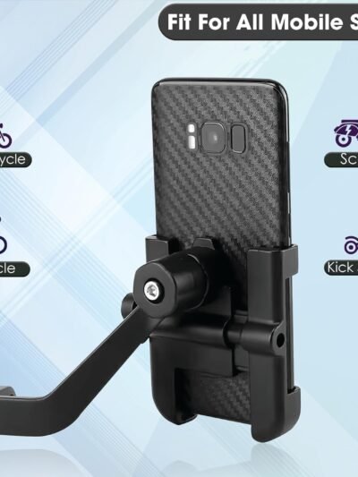 Bike Mobile Holder – 360° Metal Mount for Scooty | VelvaBloom