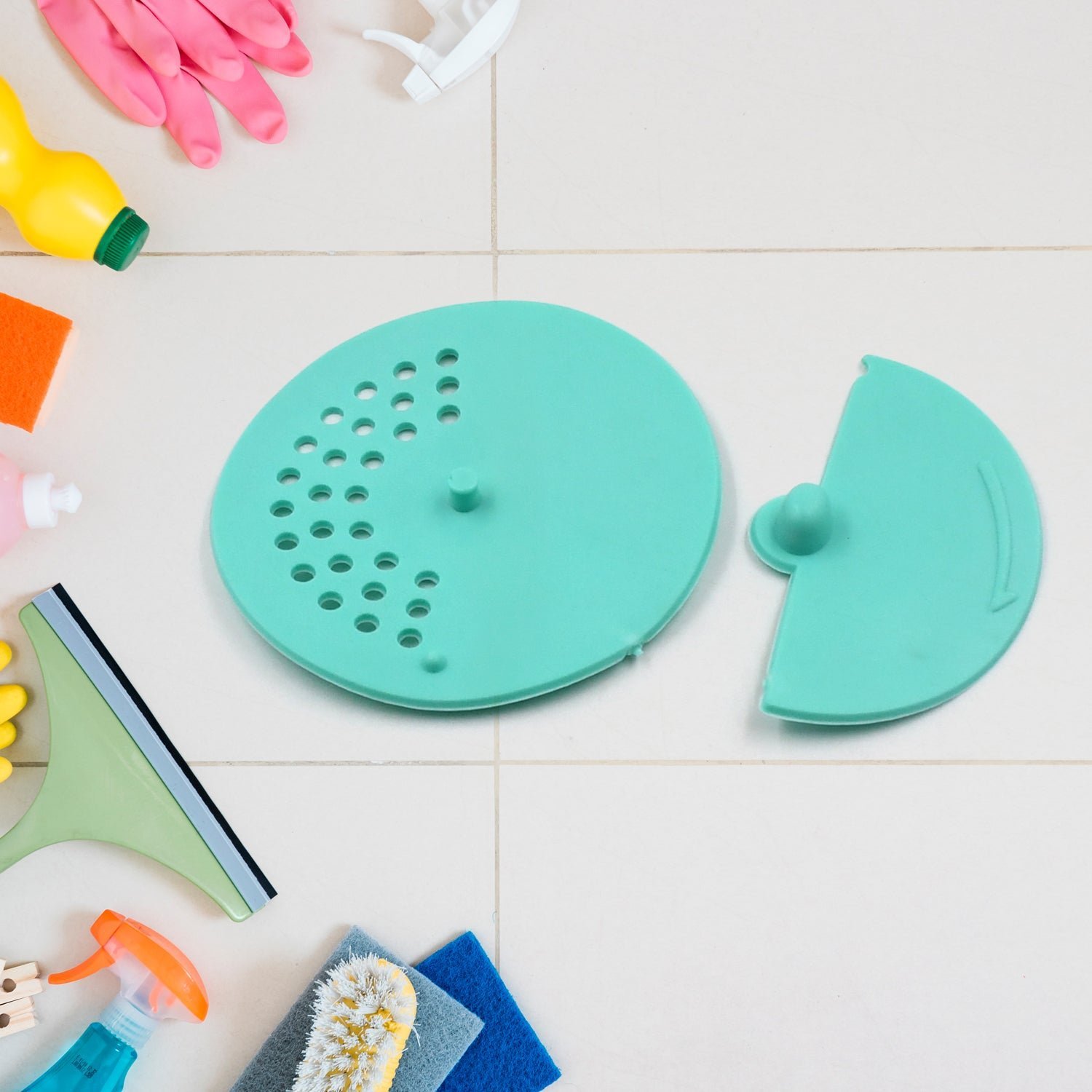 Anti-Odor Drain Cover – Round Rubber Floor & Sink Filter | Mini Bubbles