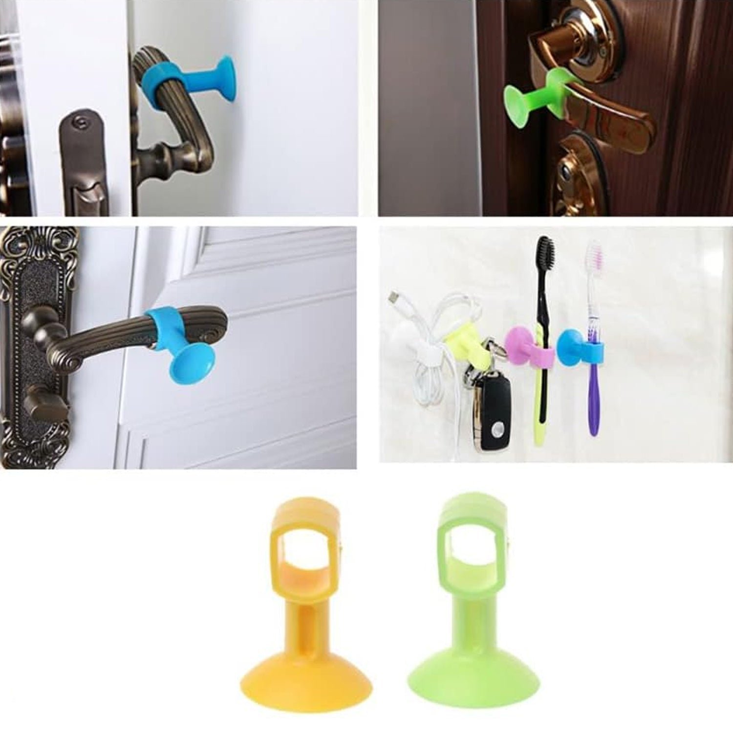 Silicone Door Stopper � Suction Wall Protector 2-Pack | Safelix