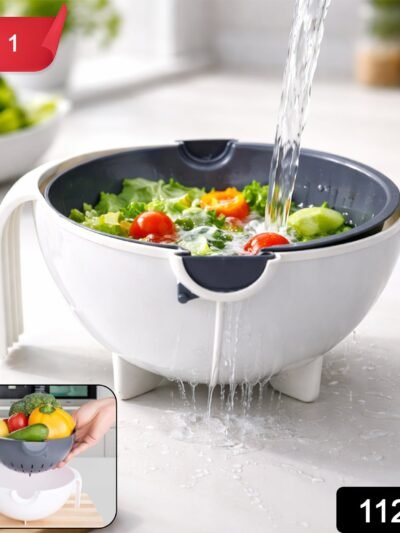 2-in-1 Vegetable Washing Bowl � Effortless Rinsing & Draining