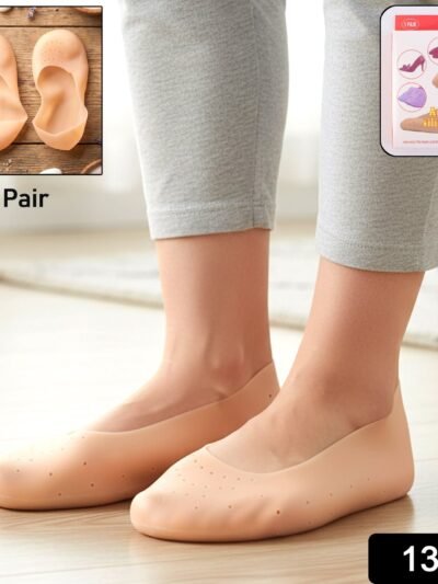 Silicone Heel Protector Socks – Soft Gel Relief for Cracked Heels