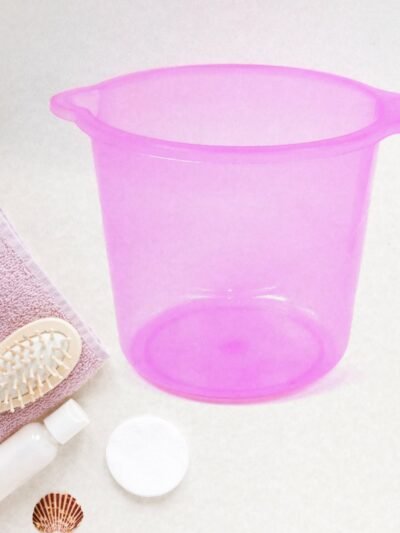 Plastic Bath Mug � 1200ML Transparent Mix Colour (Set of 5) | Mini Bubbles