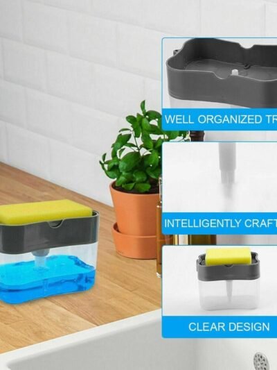 2-in-1 Soap Dispenser � Built-in Scrub Holder & Organiser | Konvex