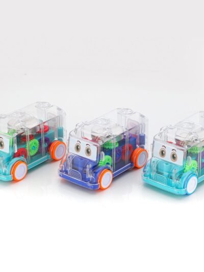 Transparent Musical School Bus Toy – Educational Gear Fun for Kids | Aditi