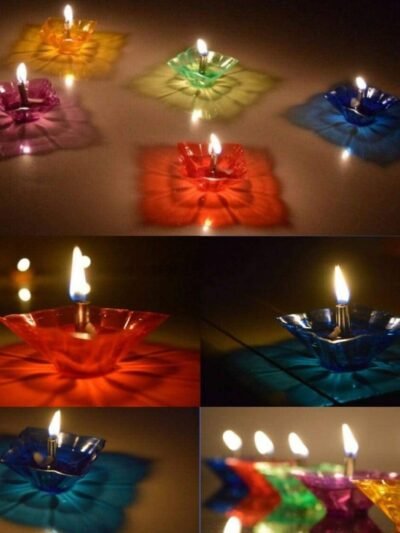 Diwali Candle Holders – Multicolor Set of 12 | Indo Glow
