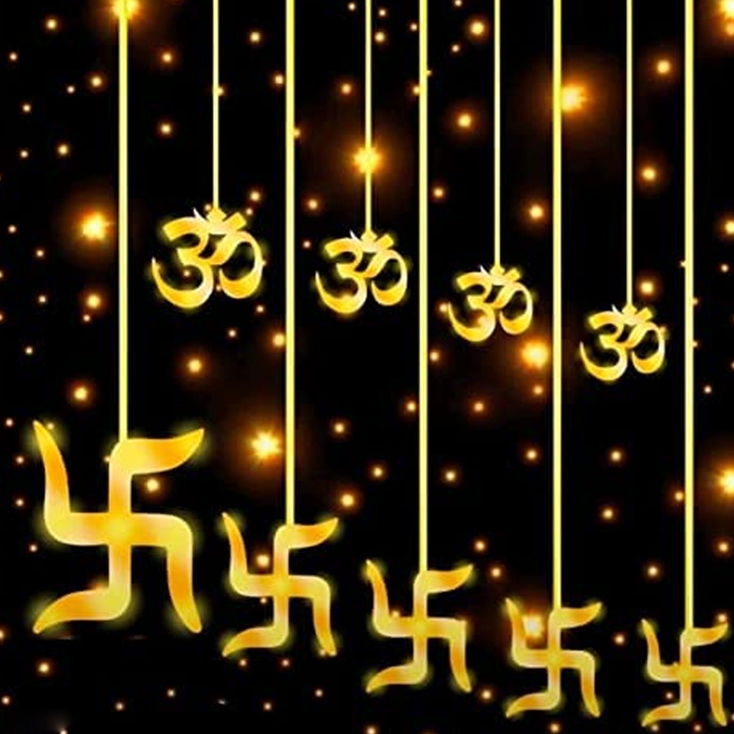 Swastik Om LED String Lights – 12 Props for Diwali Decor | Styleva