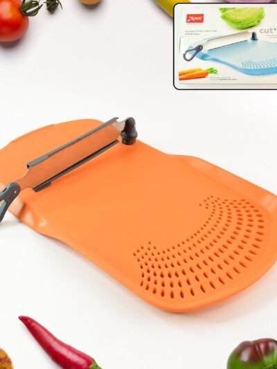 Cut 'n' Wash Multipurpose Cutting Board – Integrated Strainer & Knife